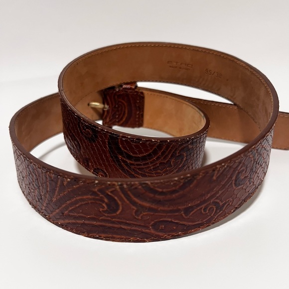 Etro Filigree Leather Belt - Picture 2 of 3